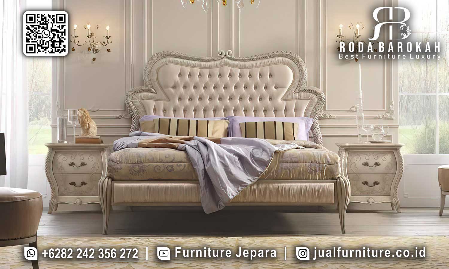 Set Tempat Tidur Mewah Lusso Desain Berkarakter STT-527