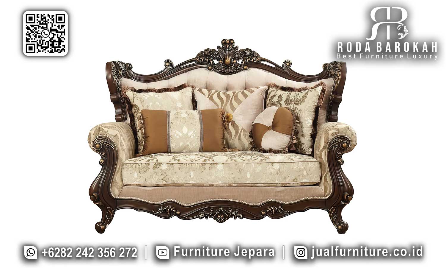 Sofa Tamu Mewah Padova Antik Elegan STM-888