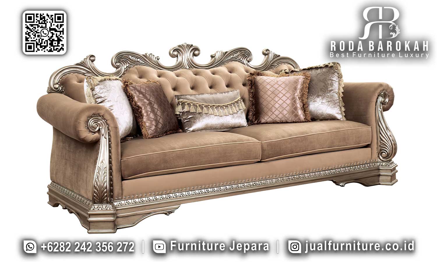 Sofa Tamu Mewah Terbaru Louis Sentuhan Klasik STM-920