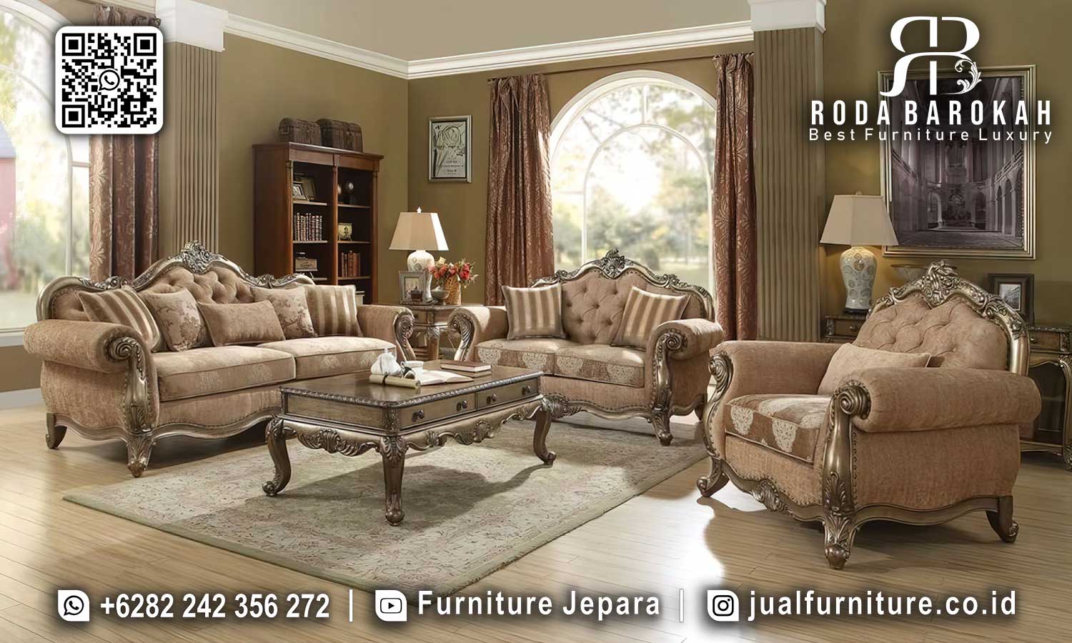 Sofa Tamu Mewah Terbaru Napoleon Nuansa Antik STM-892