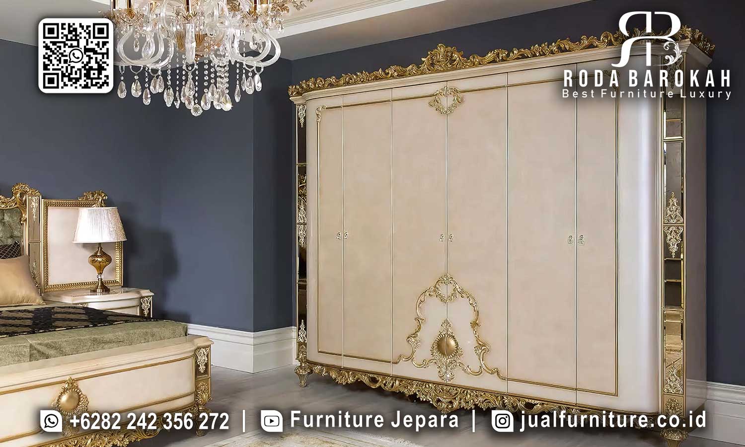 Tempat Tidur Mewah Klasik Positano Ornamen Klasik STT-520