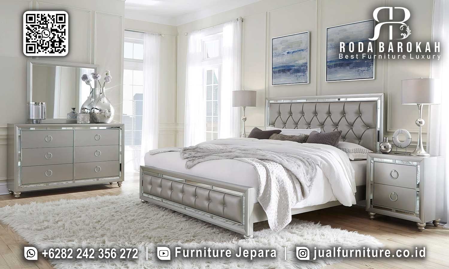 Tempat Tidur Mewah Modern Verona Nuansa Prestisius STT-523