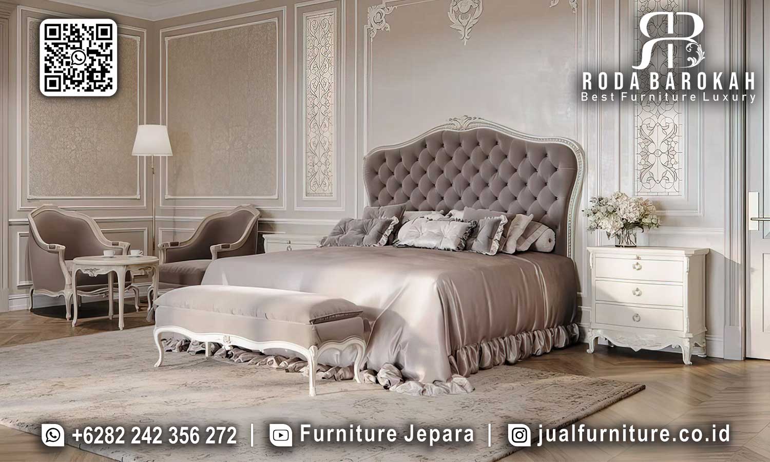 Tempat Tidur Mewah Siena Ornamen Elegan STT-480