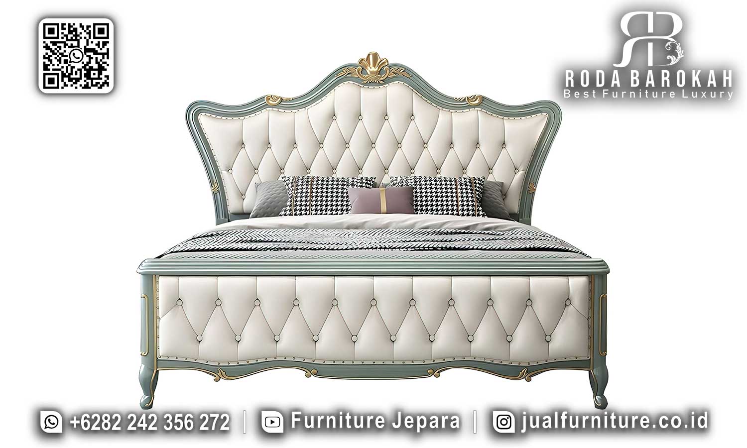 Tempat Tidur Modern Mewah Sovrano Ukiran Jepara STT-485