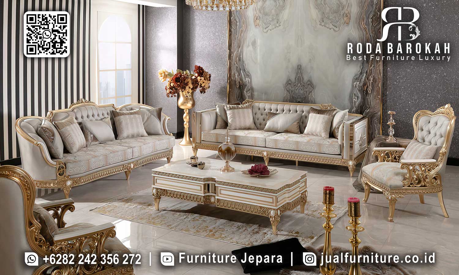 Desain Sofa Mewah Ukir Prestige Mebel Jepara STM-897