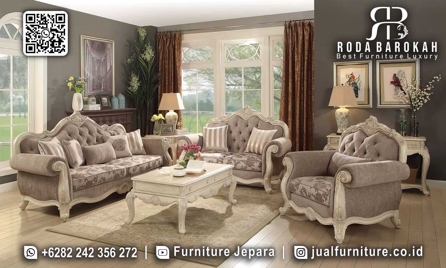 Jual Sofa Ruang Tamu Mewah Modena Pengerjaan Halus STM-889