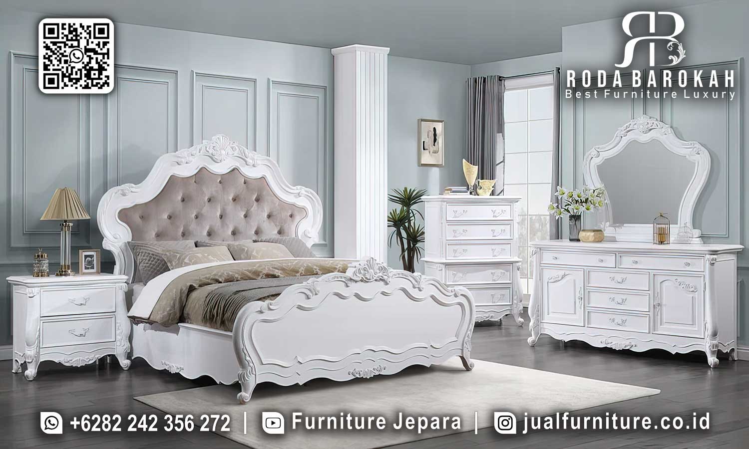 Jual Tempat Tidur Mewah Eleganza Ornamen Klasik STT-505