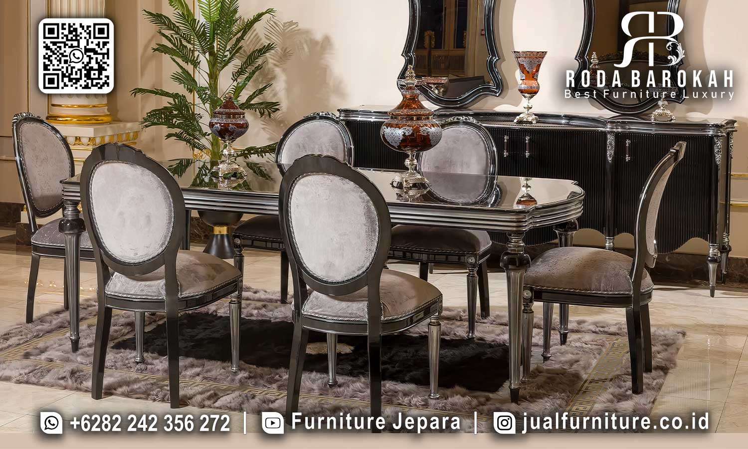 Buat ruang makan Anda terlihat elegan dengan Meja Makan Mewah Perugia. Rangka kuat, desain modern klasik, kini hadir untuk Anda.