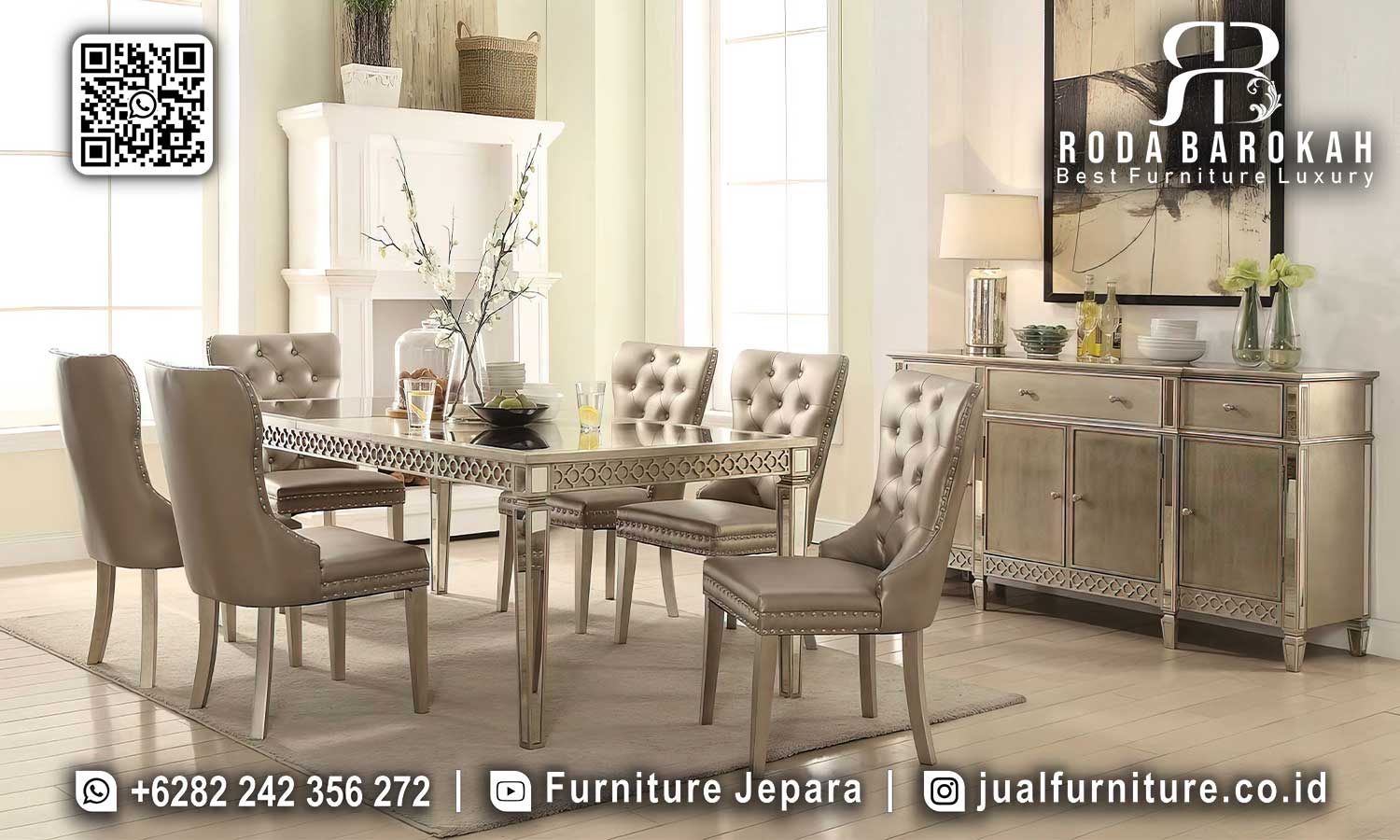 Meja Makan Minimalis Modern Venesia Desain Berkelas SMM-657