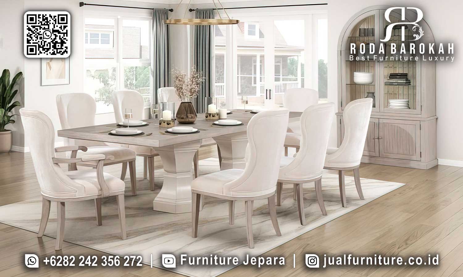 Model Meja Makan Mewah Minimalis Padova Produk Berkualitas SMM-666