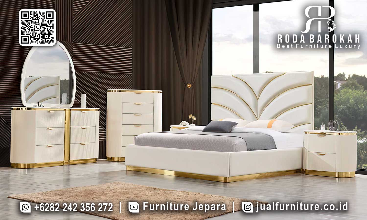 Model Tempat Tidur Mewah Modern Vicenza Relief Detail STT-507