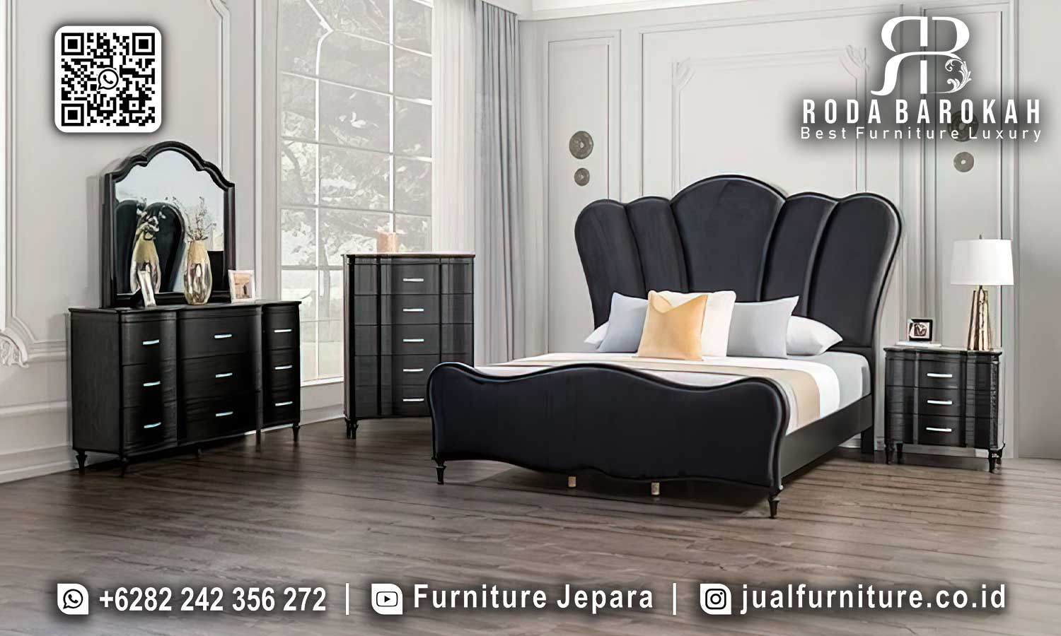 Set Kamar Tidur Jati Mewah Cremona Tampilan Prestisius STT-515