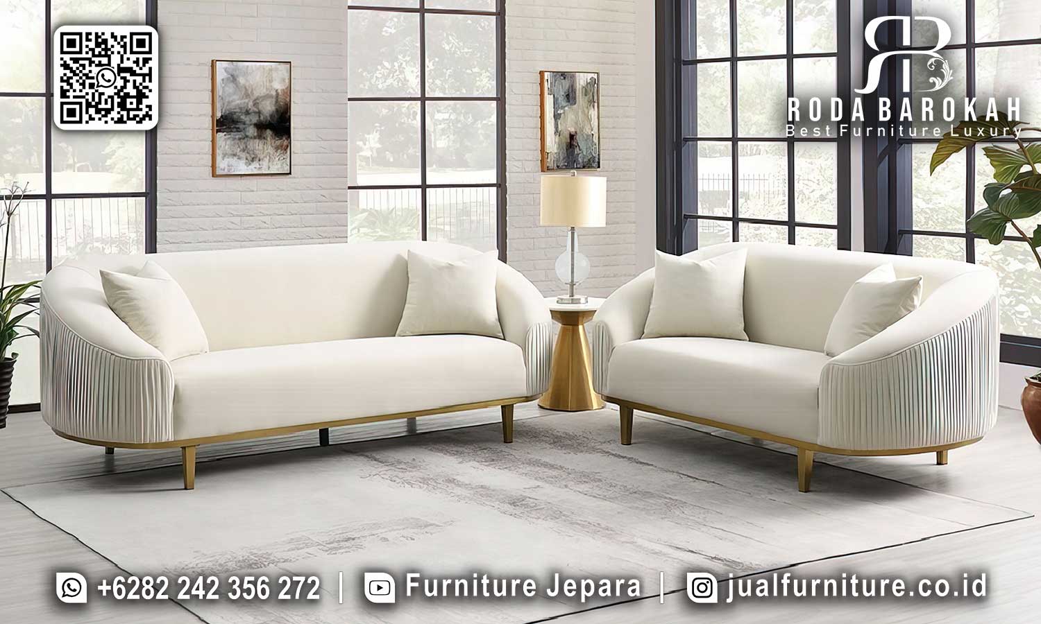 Sofa Tamu Stainless Modern Monaco Sentuhan Elegan STM-916