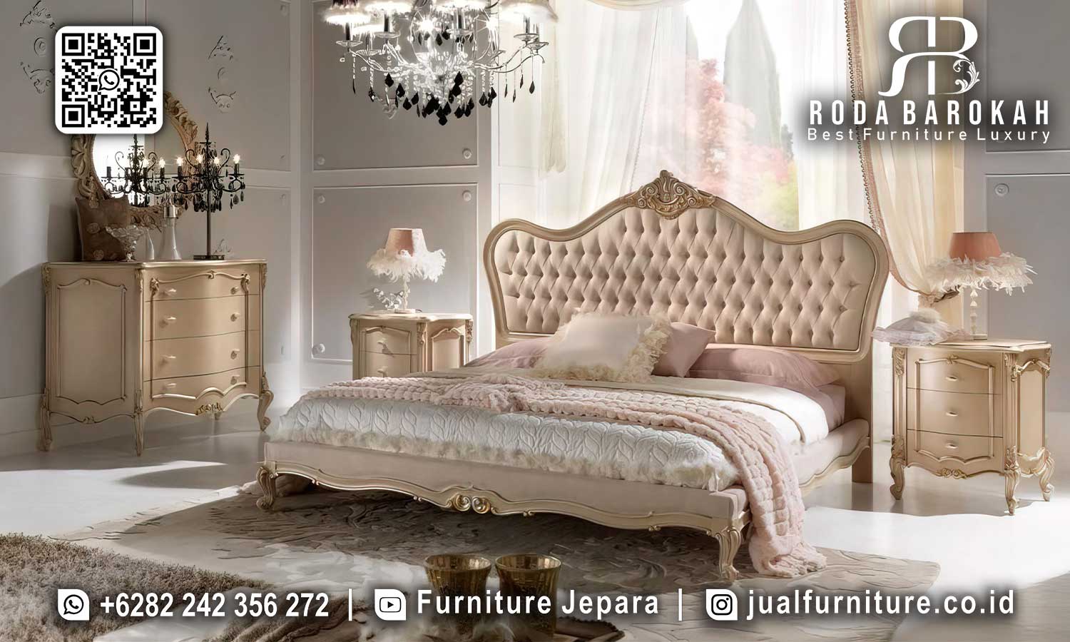 Tempat Tidur Mewah Modern Noblesse Craftsmanship Jepara STT-524