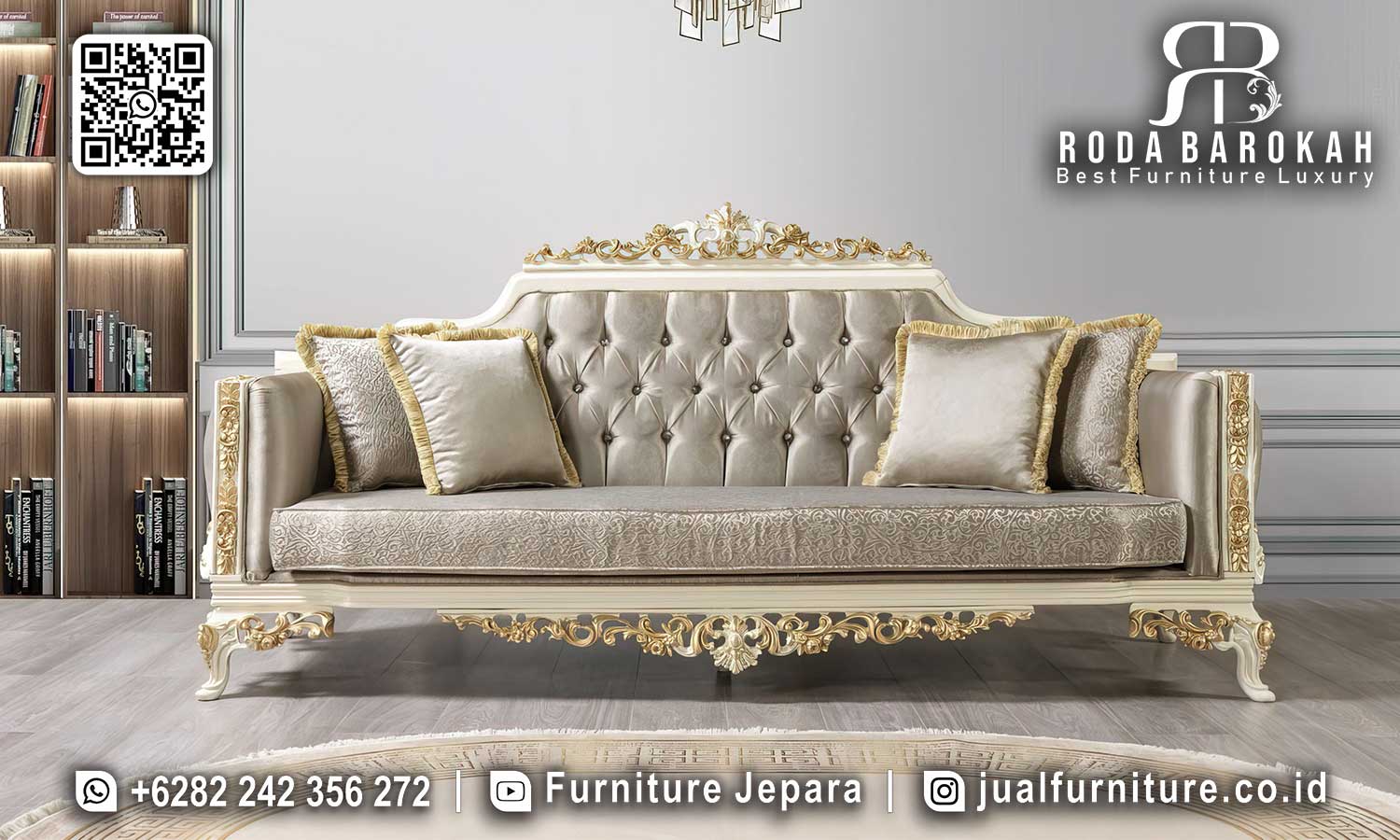 Jual Sofa Classic Mewah Jepara Brescia Klasik Antik STM-958