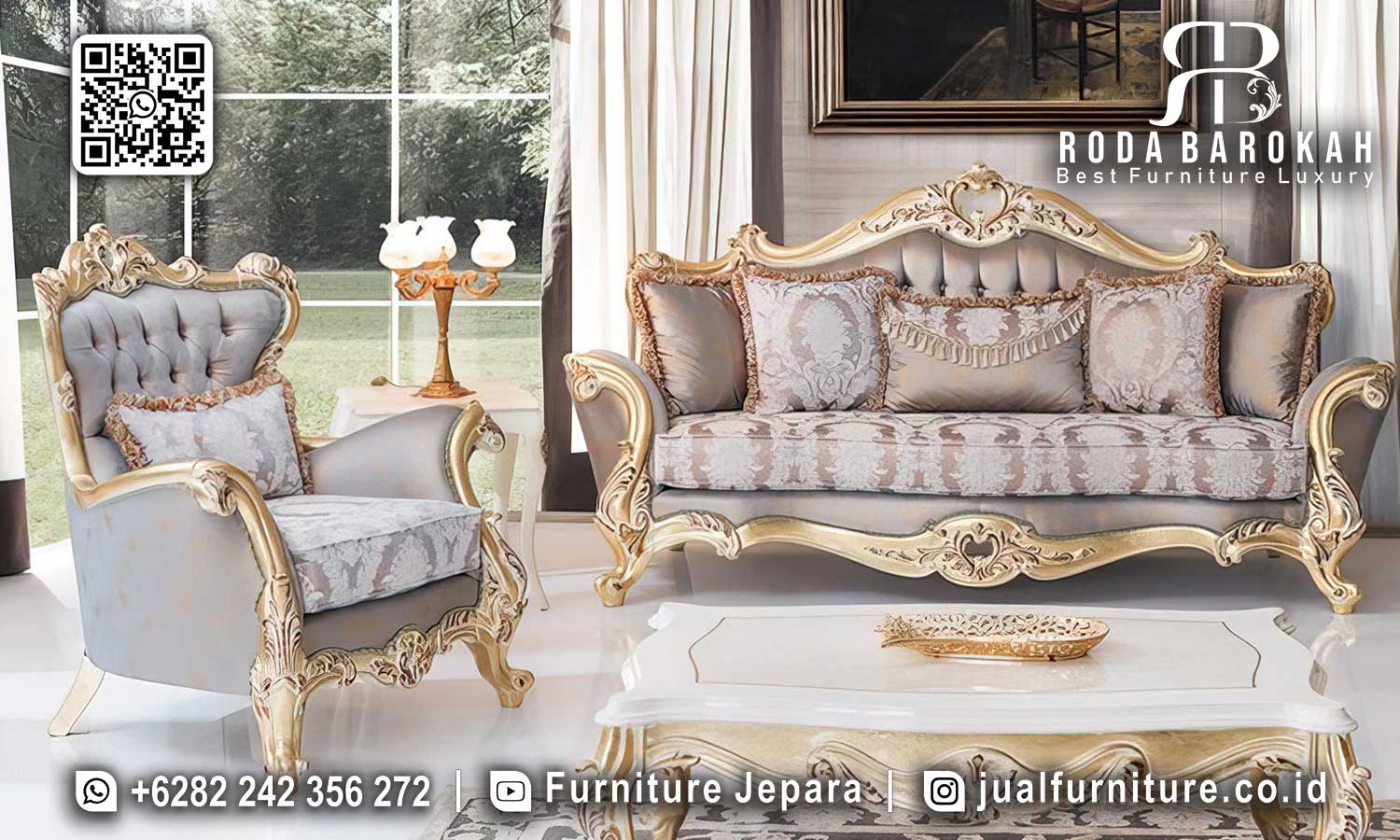 Jual Sofa Sultan Mewah Padova Ukiran Halus STM-988