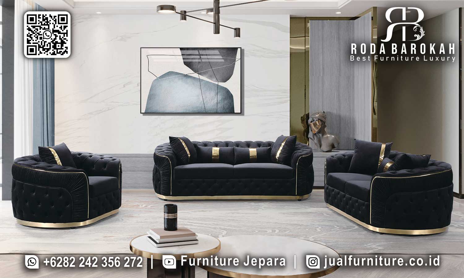 Jual Sofa Tamu Mewah Modern Victoria Desain Antik STM-949