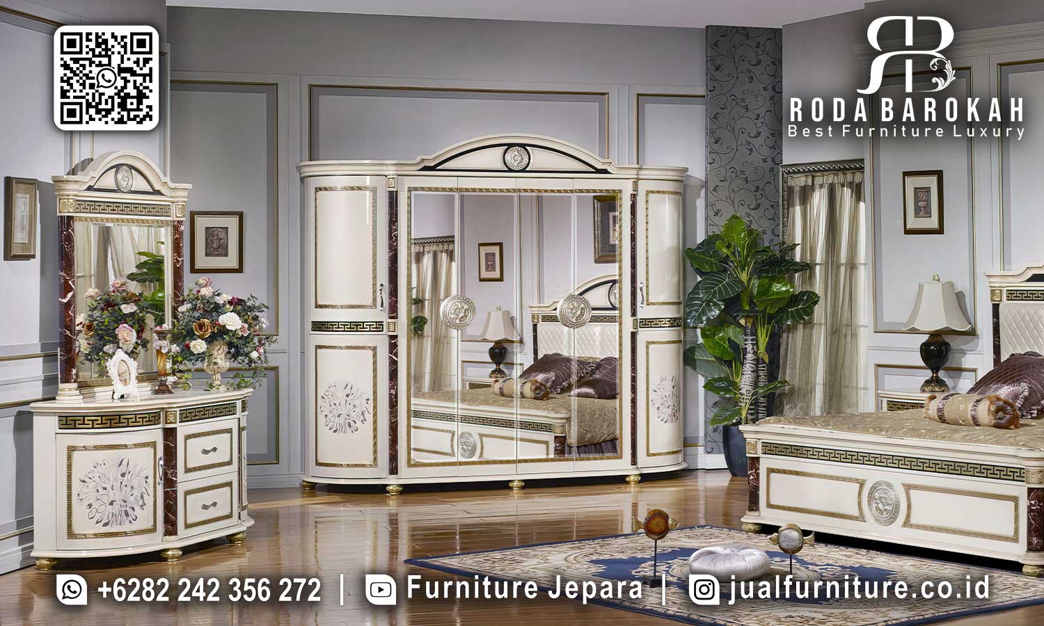 Jual Tempat Tidur Jepara Santorini Tampilan Elegan STT-562