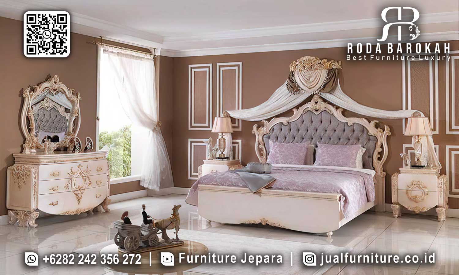 Jual Tempat Tidur Mewah Granada Rangka Kokoh STT-577