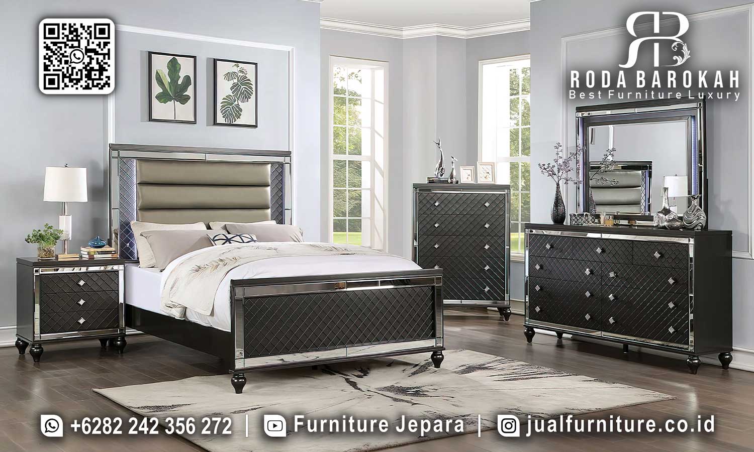 Jual Tempat Tidur Mewah Palazzo Ukiran Ornamental STT-529