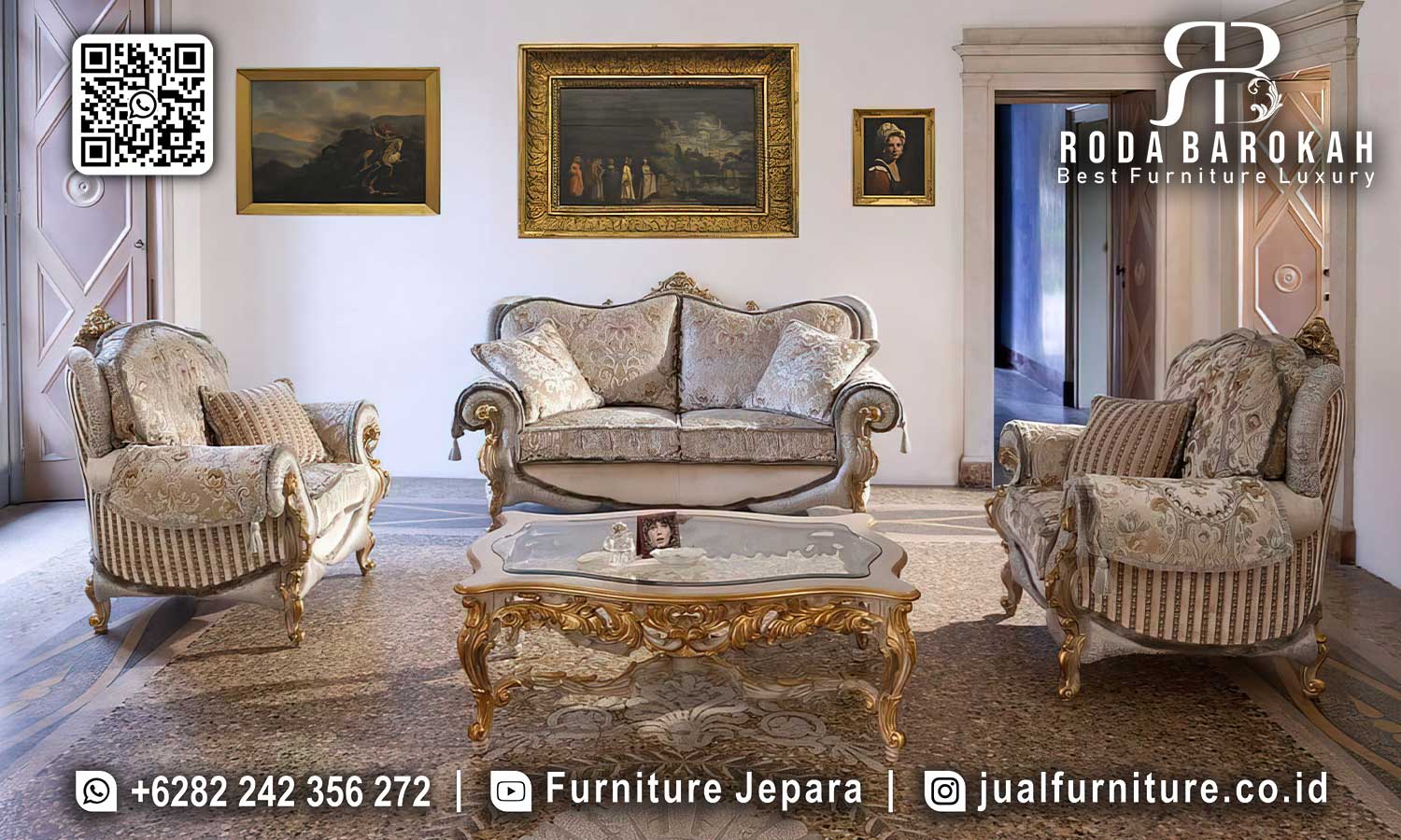 Model Sofa Ruang Tamu Mewah Cortile Tahan Lama STM-956