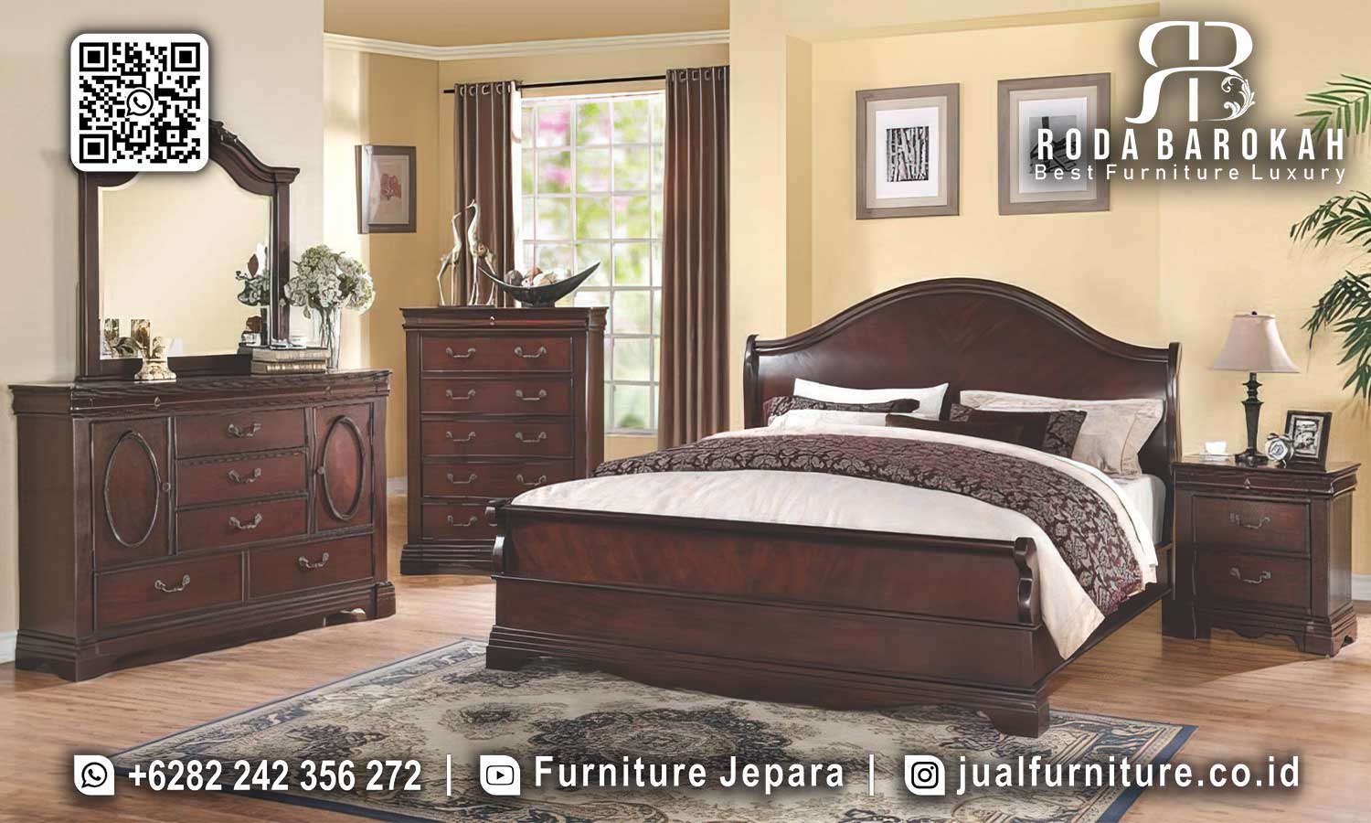 Set Kamar Tidur Mewah Jati Castello Produksi Jepara STT-550