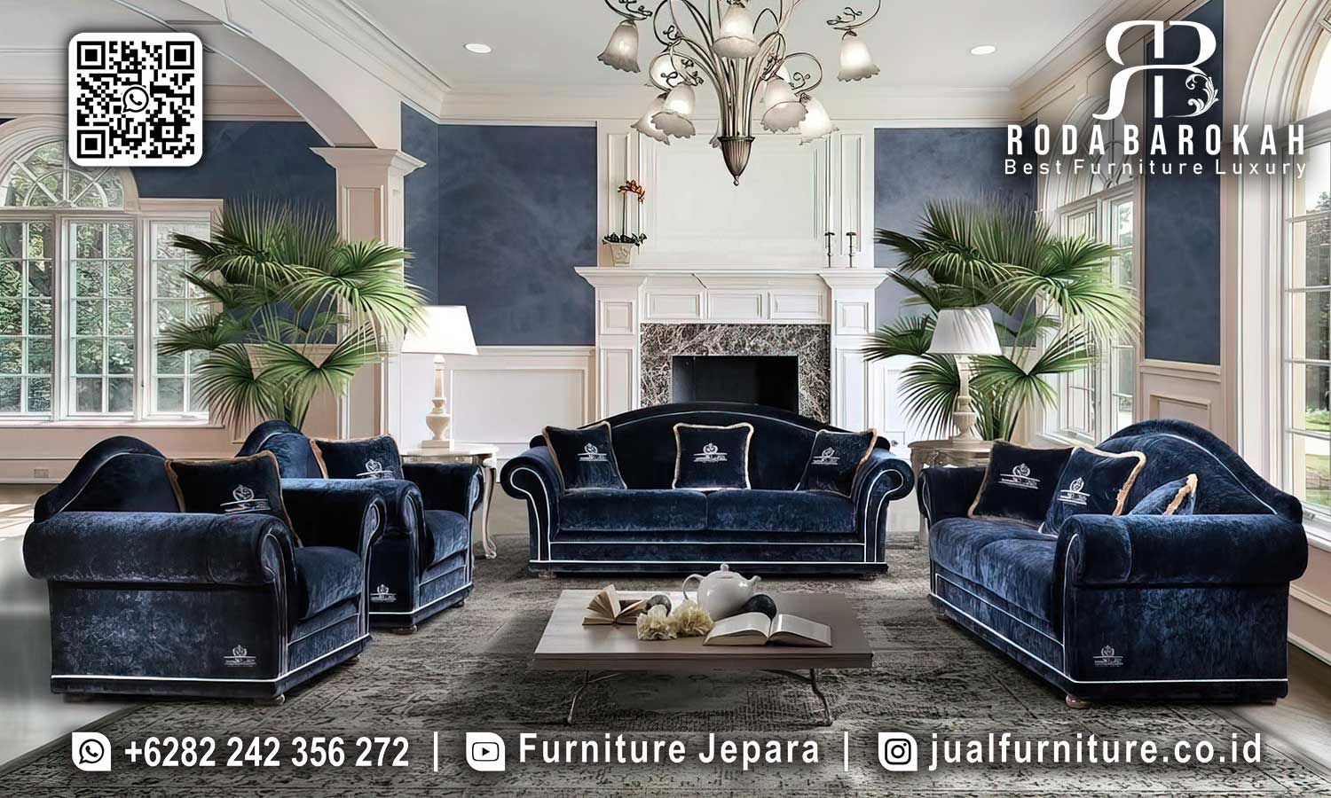 Set Kursi Sofa Mewah Jepara Classico Kesan Eksklusif STM-959