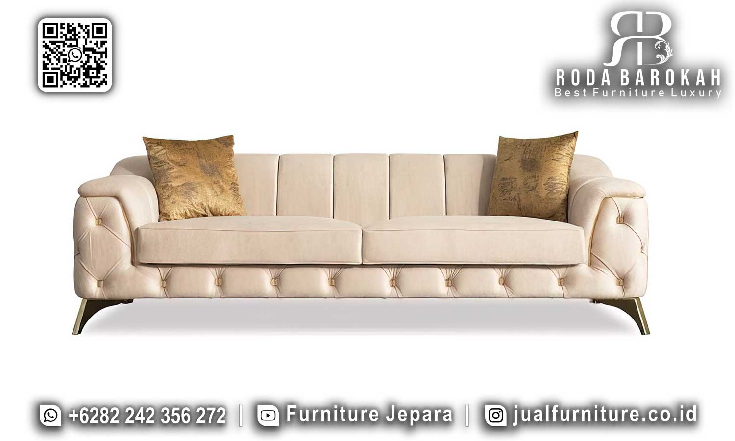 Set Sofa Stainless Minimalis Mewah Amalfi Kesan Prestisius STM-983