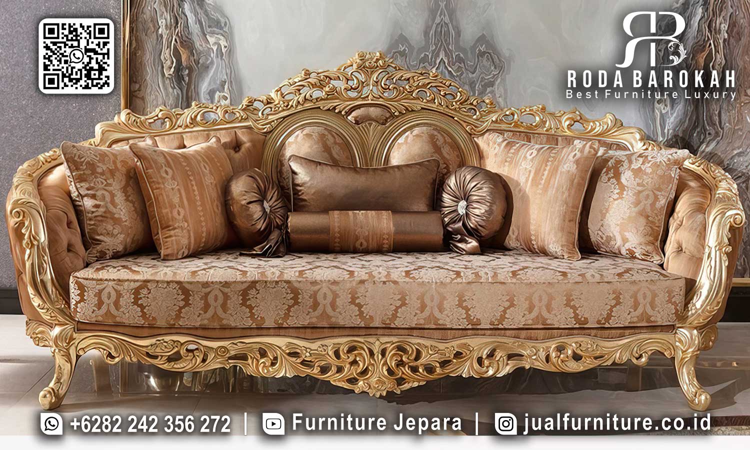 Set Sofa Tamu Mewah Terbaru Cordoba Pengerjaan Detail STM-989