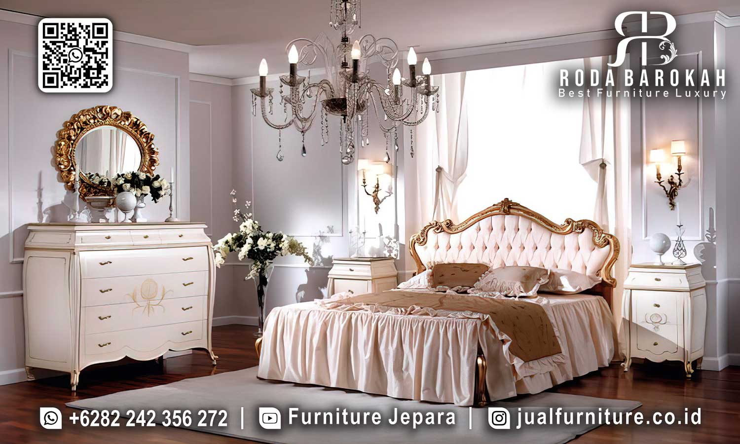 Set Tempat Tidur Mewah Granada Seniman Jepara STT-536
