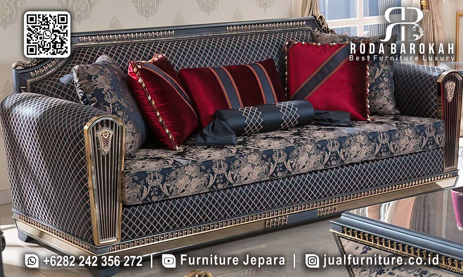 Sofa Minimalis Modern Terbaru Sevilla Ukiran Halus STM-987