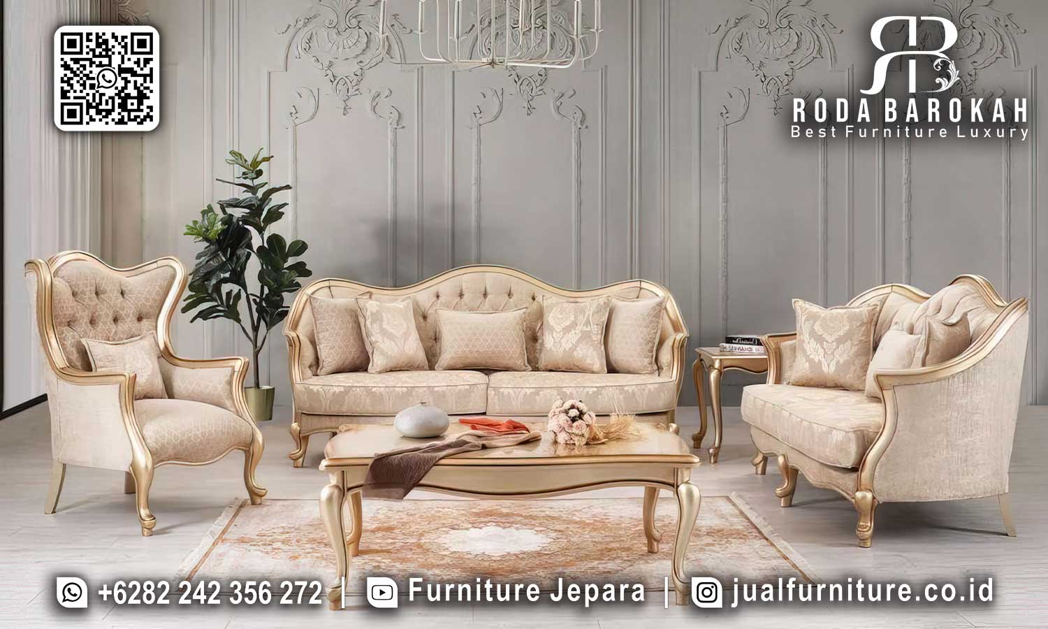 Sofa Ruang Tamu Mewah Ferrara Produk Bergaransi STM-978