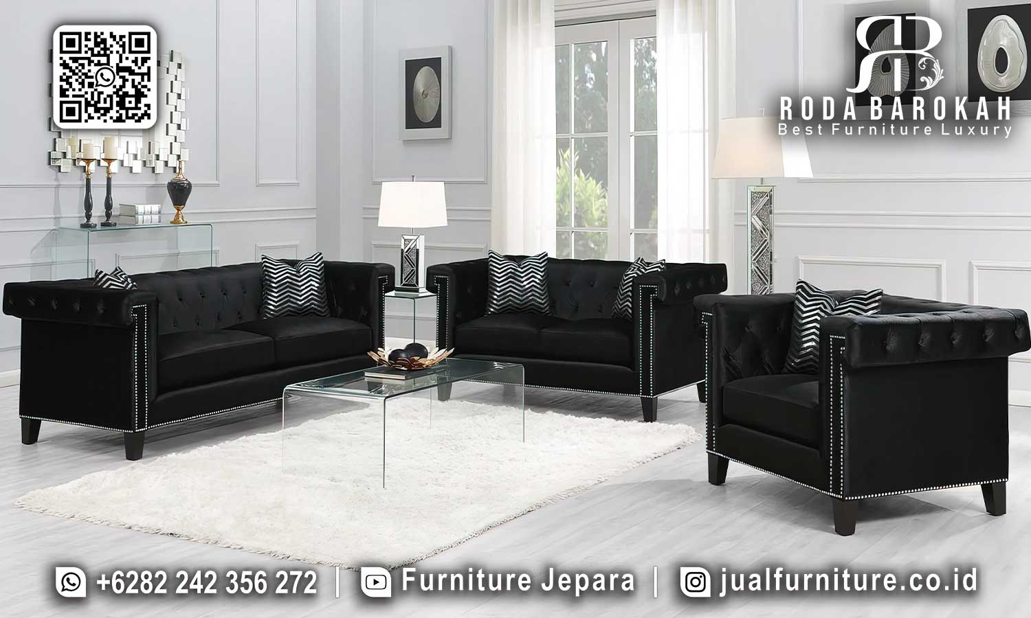 Sofa Tamu Mewah Chester Siena Mudah Dirawat STM-961