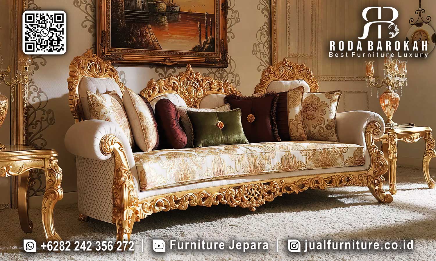 Sofa Tamu Mewah Klasik Classico Kesan Elegan STM-948