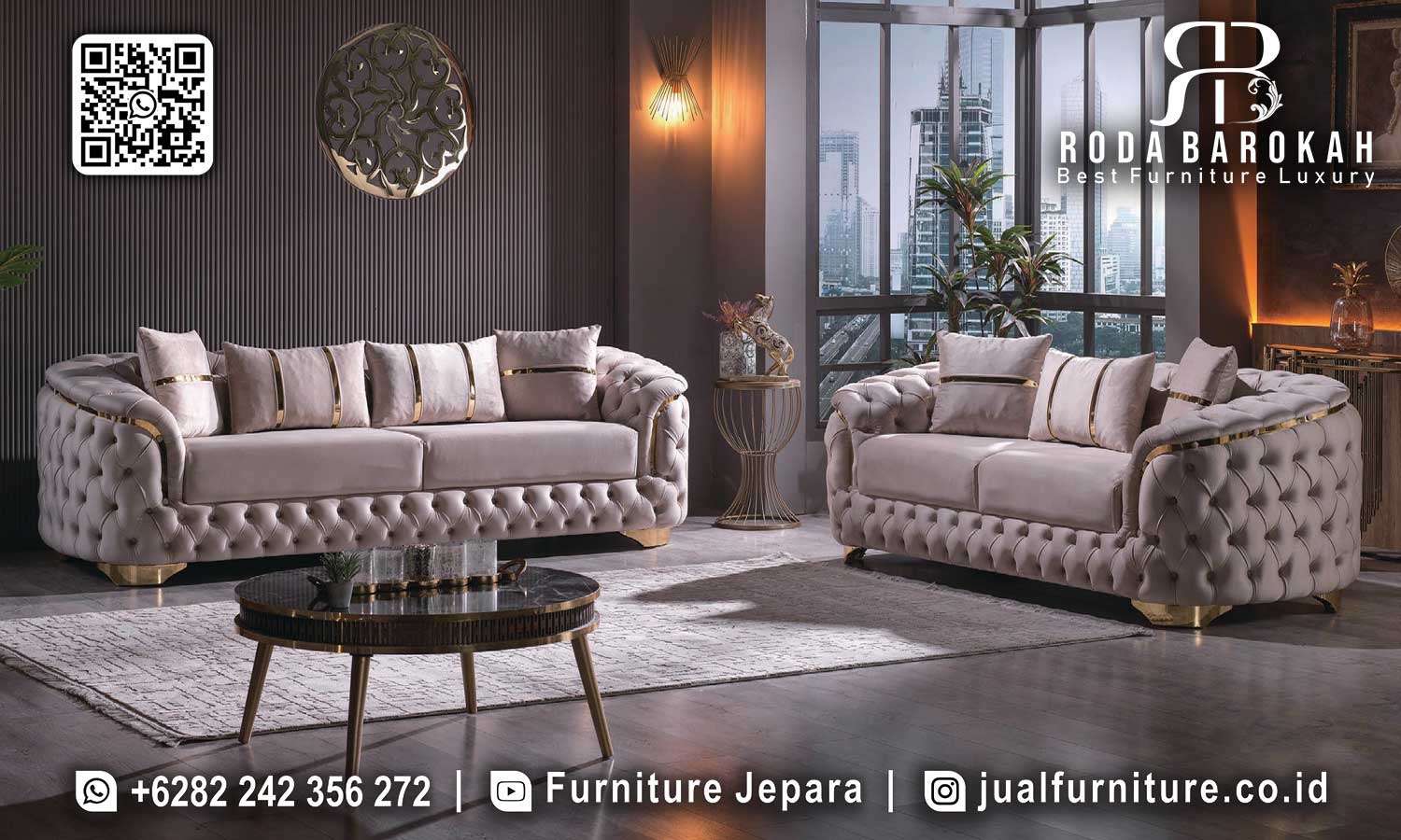 Sofa Tamu Mewah Terkini Lusso Desain Berkelas STM-955