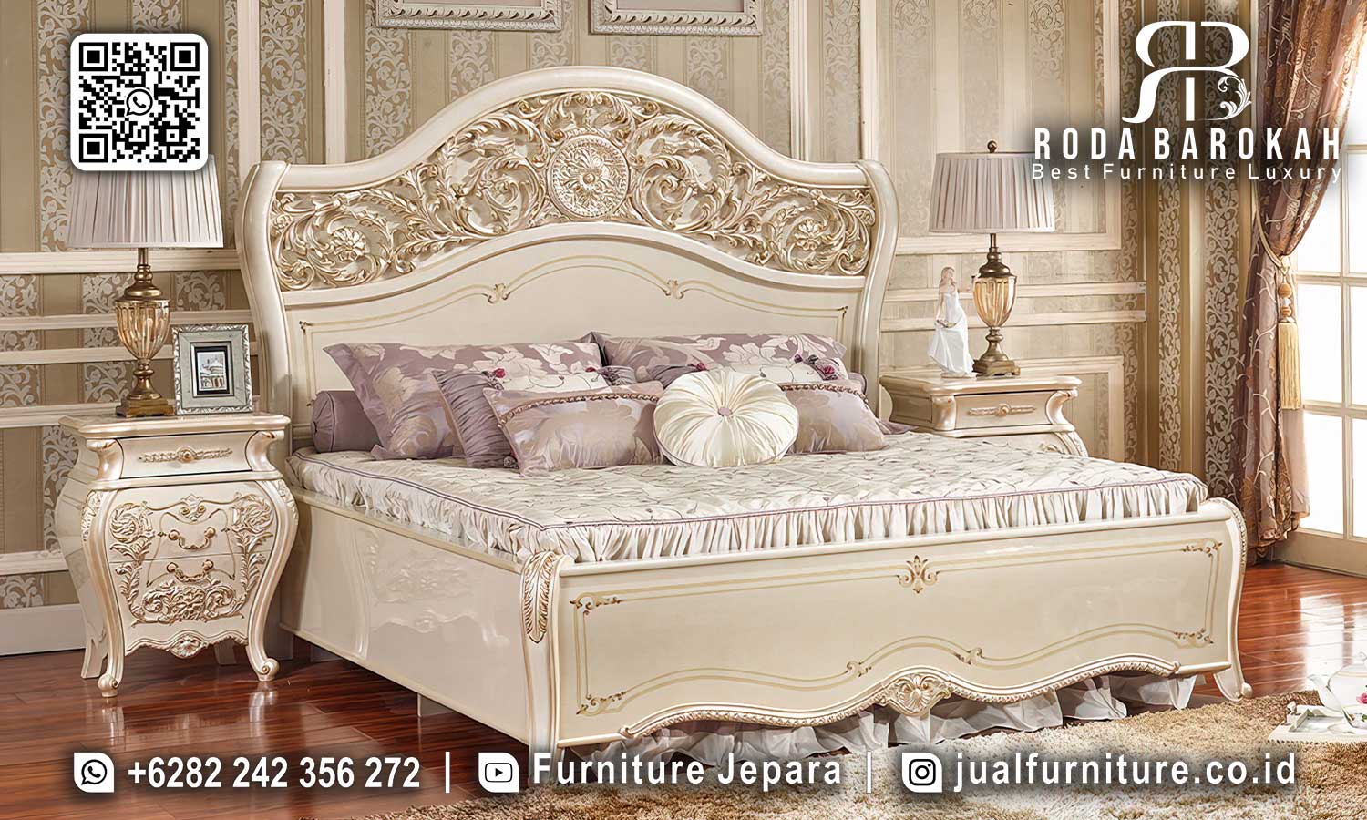 Tempat Tidur Mewah Jepara Napoleon Buatan Jepara STT-561
