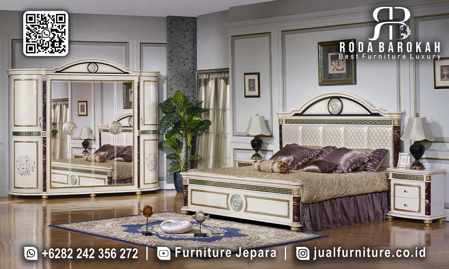 Jual Tempat Tidur Jepara Santorini Tampilan Elegan STT-562