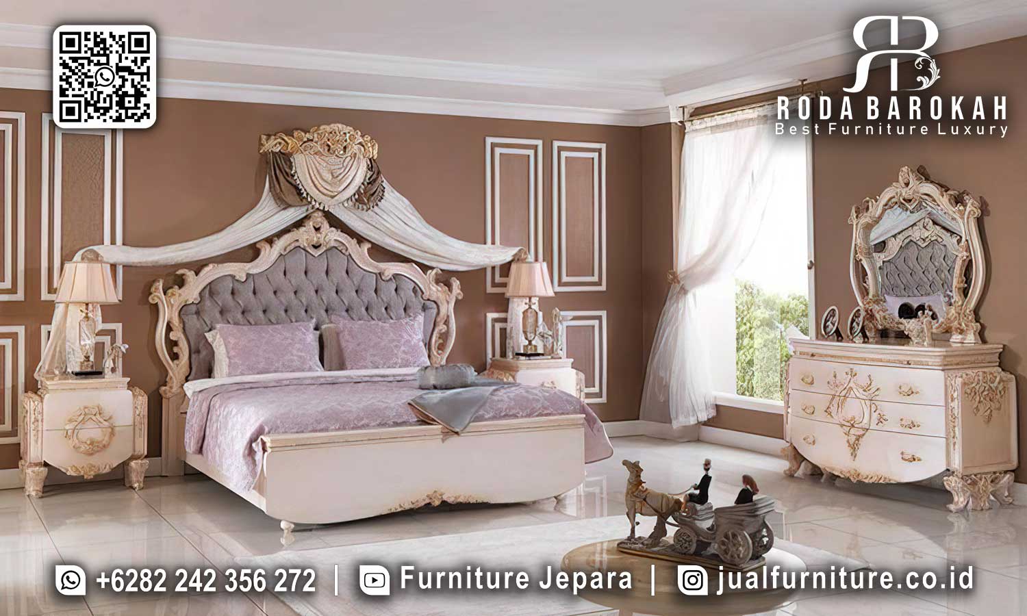Jual Tempat Tidur Mewah Granada Rangka Kokoh STT-577