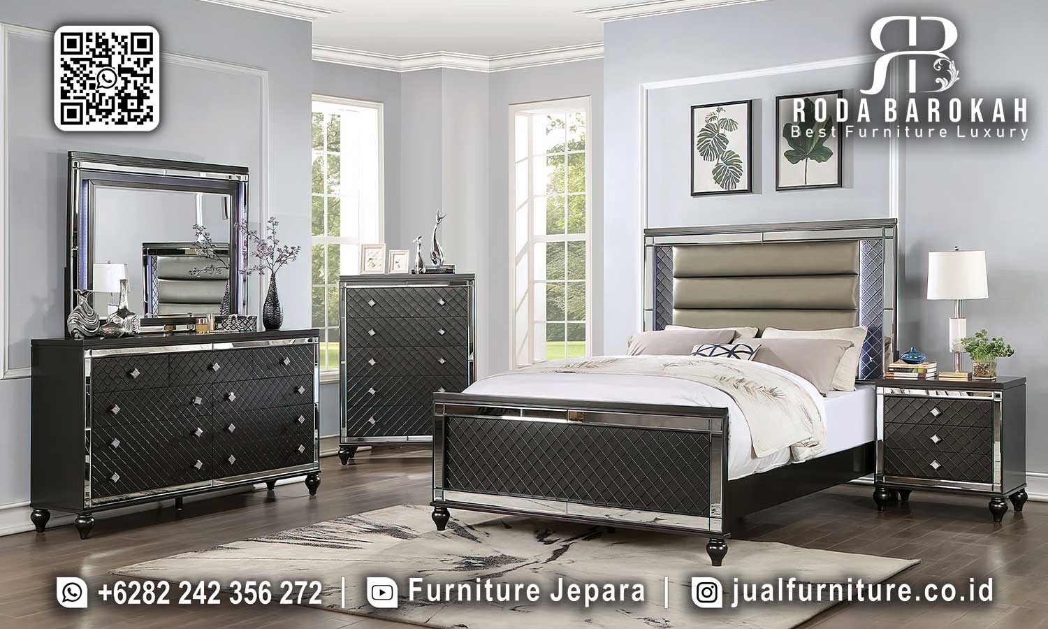 Jual Tempat Tidur Mewah Palazzo Ukiran Ornamental STT-529