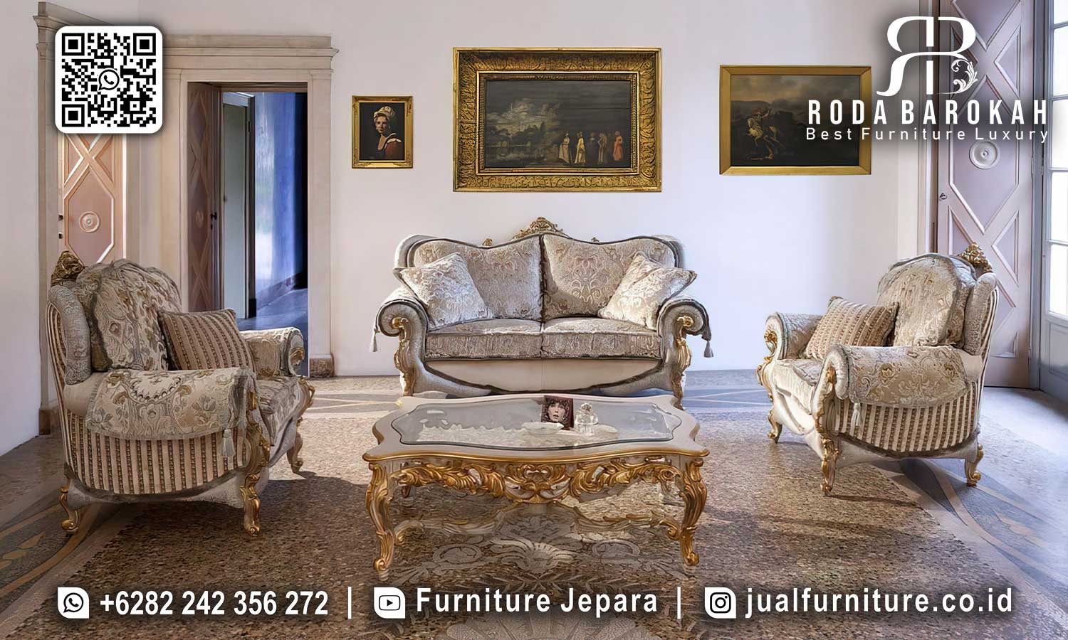 Model Sofa Ruang Tamu Mewah Cortile Tahan Lama STM-956