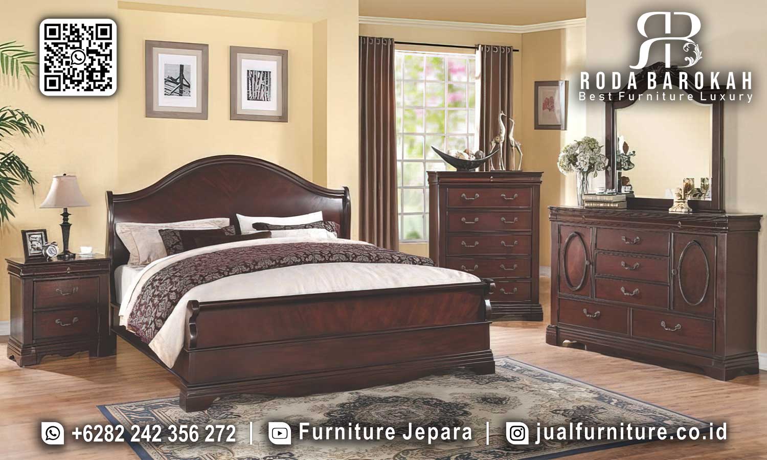 Set Kamar Tidur Mewah Jati Castello Produksi Jepara STT-550