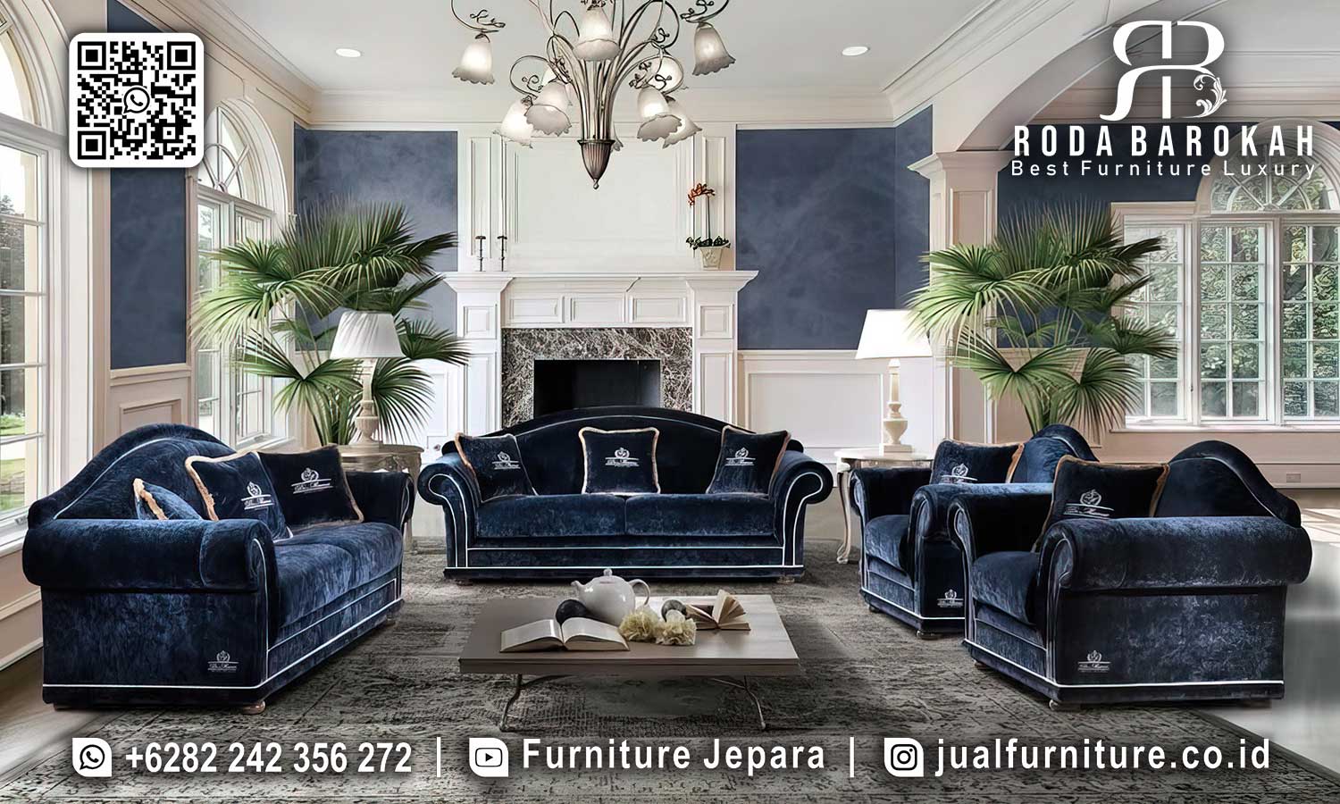 Set Kursi Sofa Mewah Jepara Classico Kesan Eksklusif STM-959