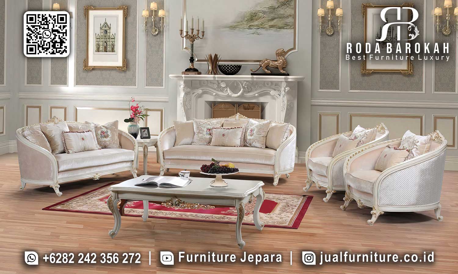 Set Meja Makan Klasik Mewah Cordoba Rangka Kokoh STM-975