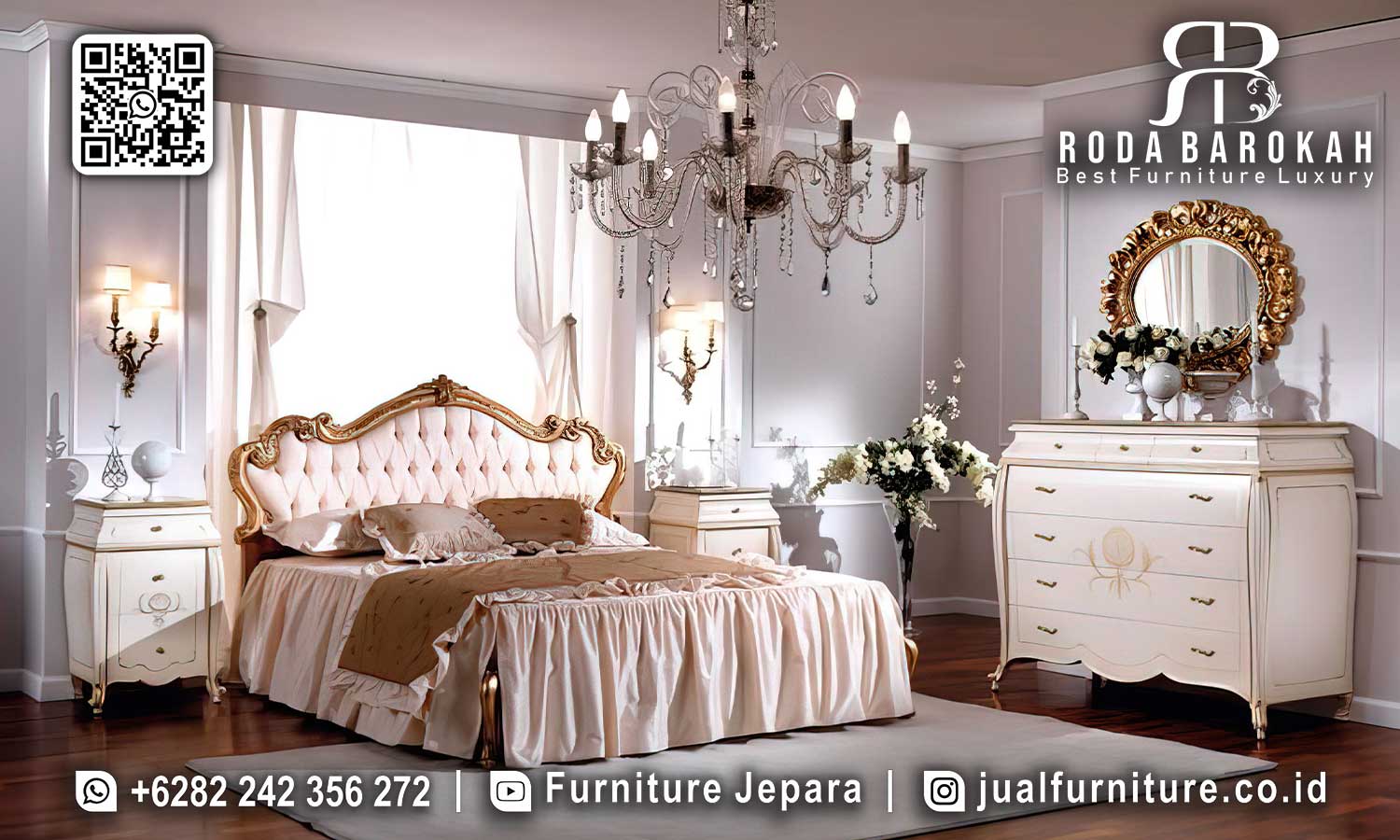 Set Tempat Tidur Mewah Granada Seniman Jepara STT-536