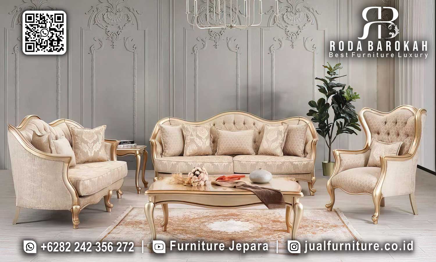 Sofa Ruang Tamu Mewah Ferrara Produk Bergaransi STM-978