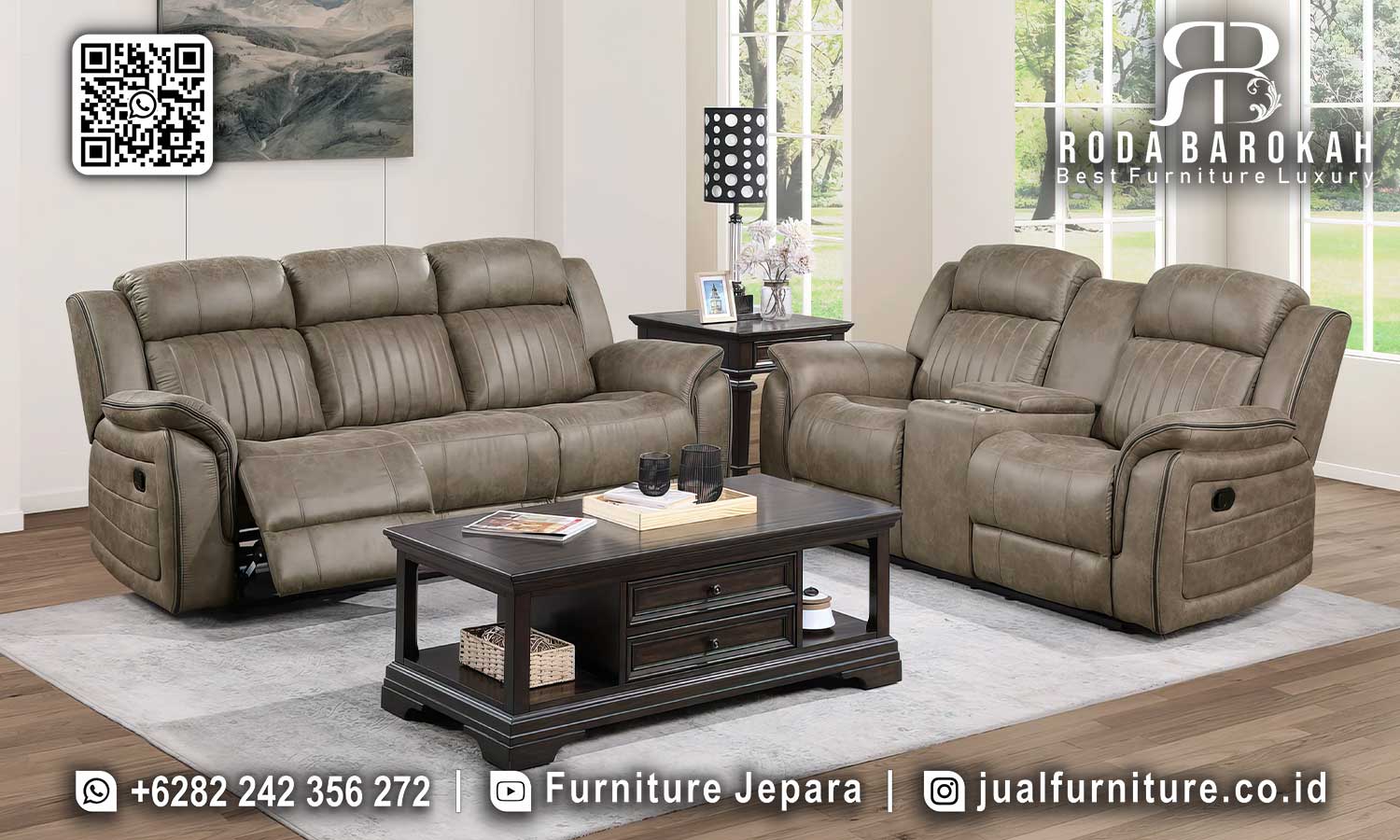 Sofa Tamu Kulit Mewah Granada Produk Terjamin STM-962