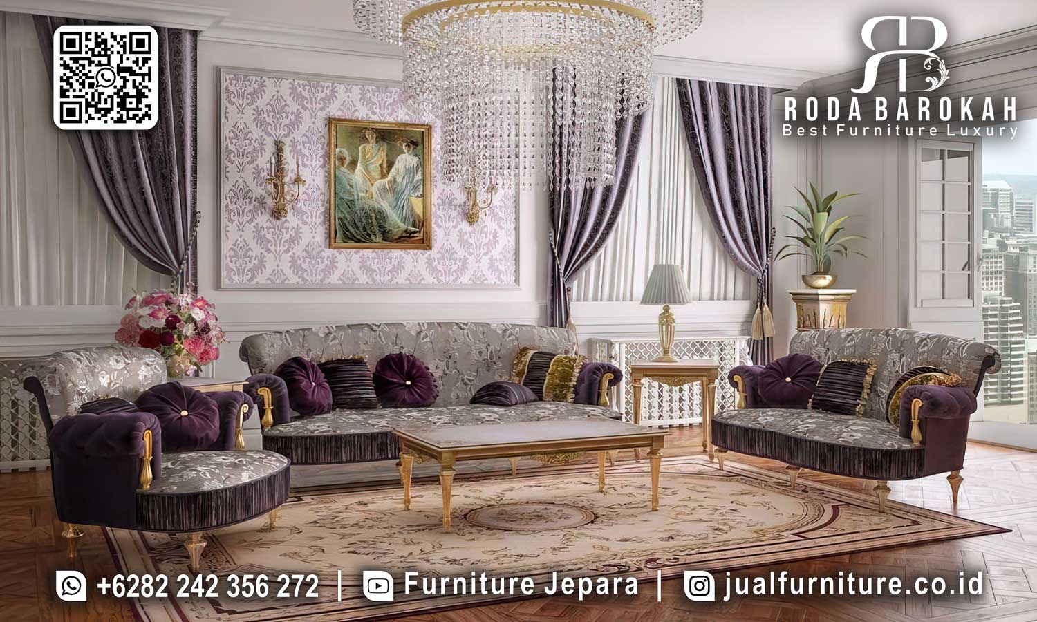 Sofa Tamu Mewah Modern Magnifico Bernuansa Klasik STM-936