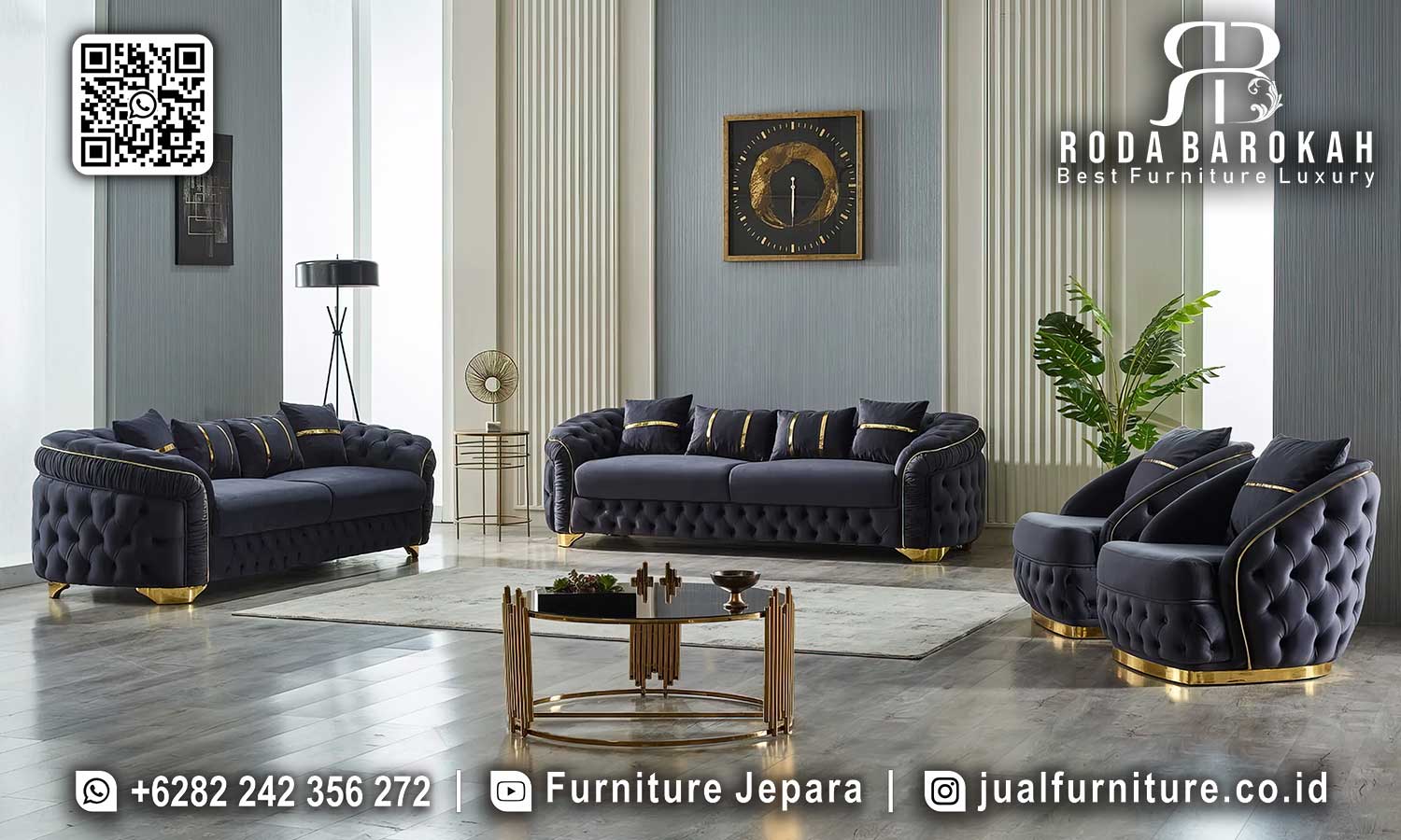 Sofa Tamu Mewah Stainless Monaco Produk Terjamin STM-942