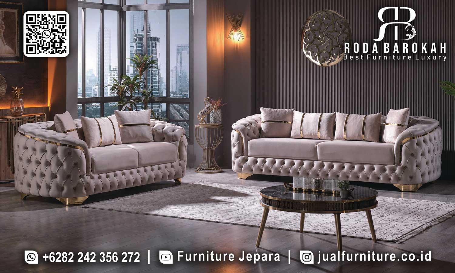 Sofa Tamu Mewah Terkini Lusso Desain Berkelas STM-955