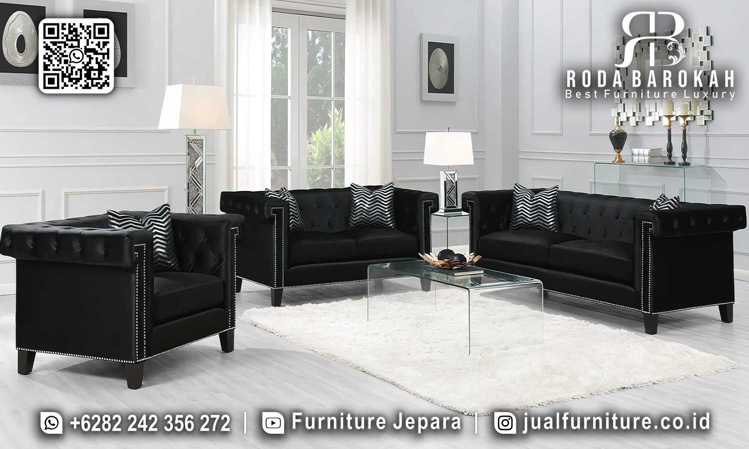 Sofa Tamu Mewah Chester Siena Mudah Dirawat STM-961